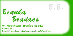 bianka bradacs business card